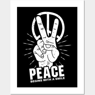 'Peace Begins With a Smile' Food and Water Relief Shirt Posters and Art